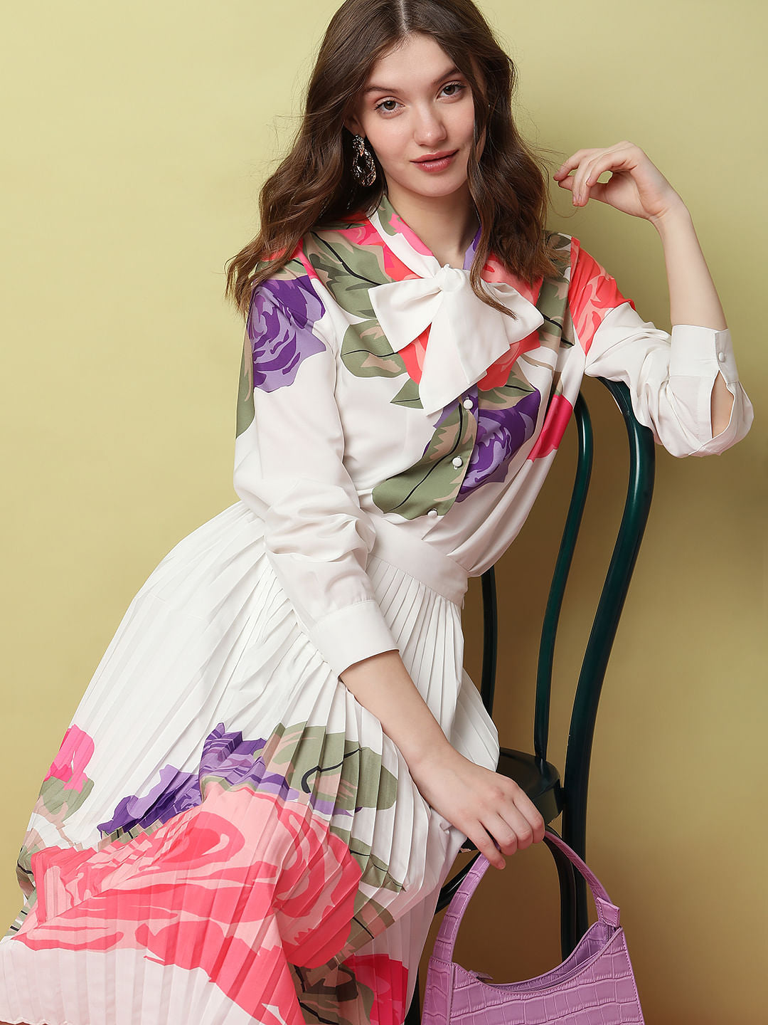 White Floral Co-Ord Shirt