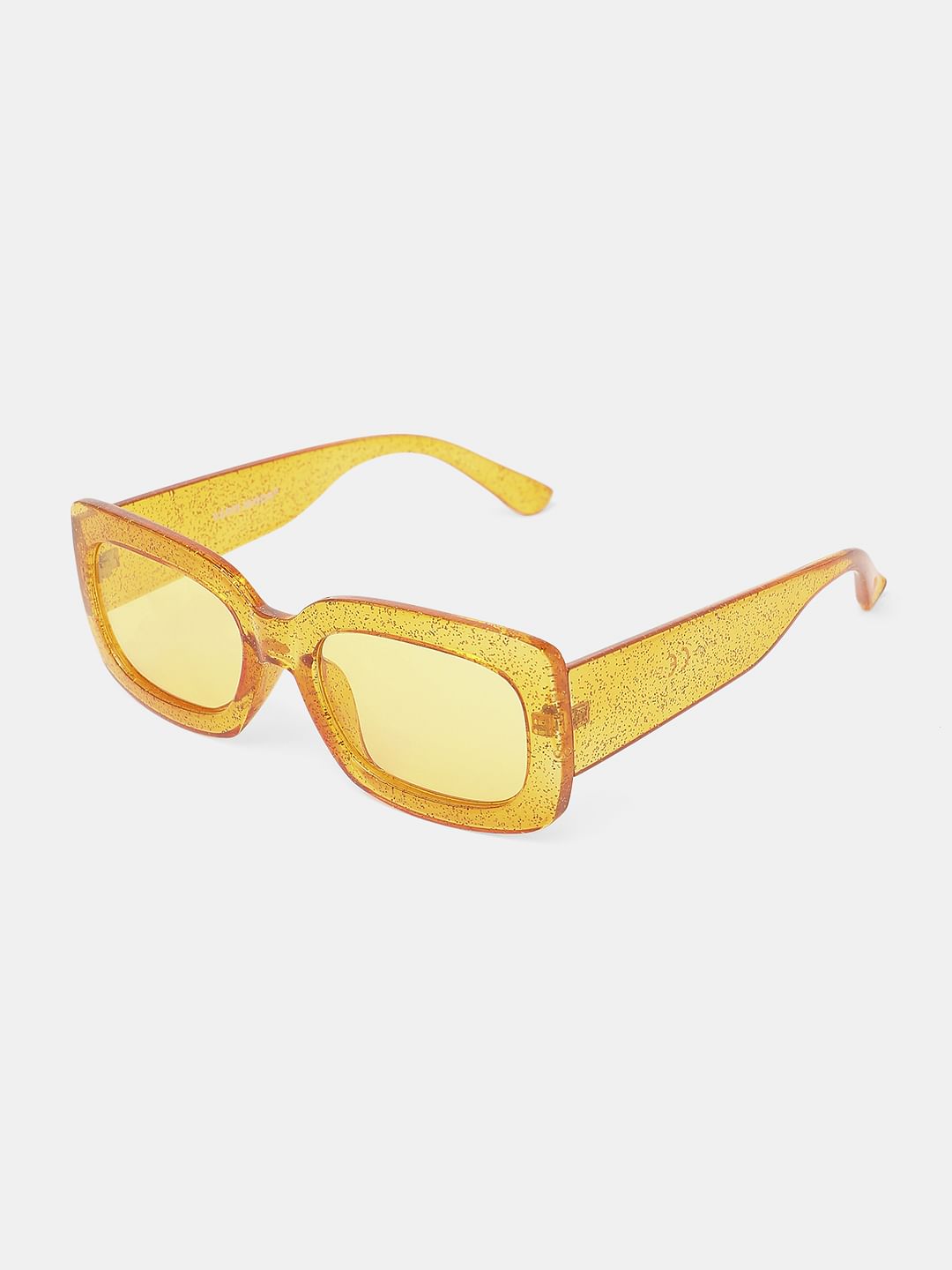 Yellow Square Shaped Sunglasses