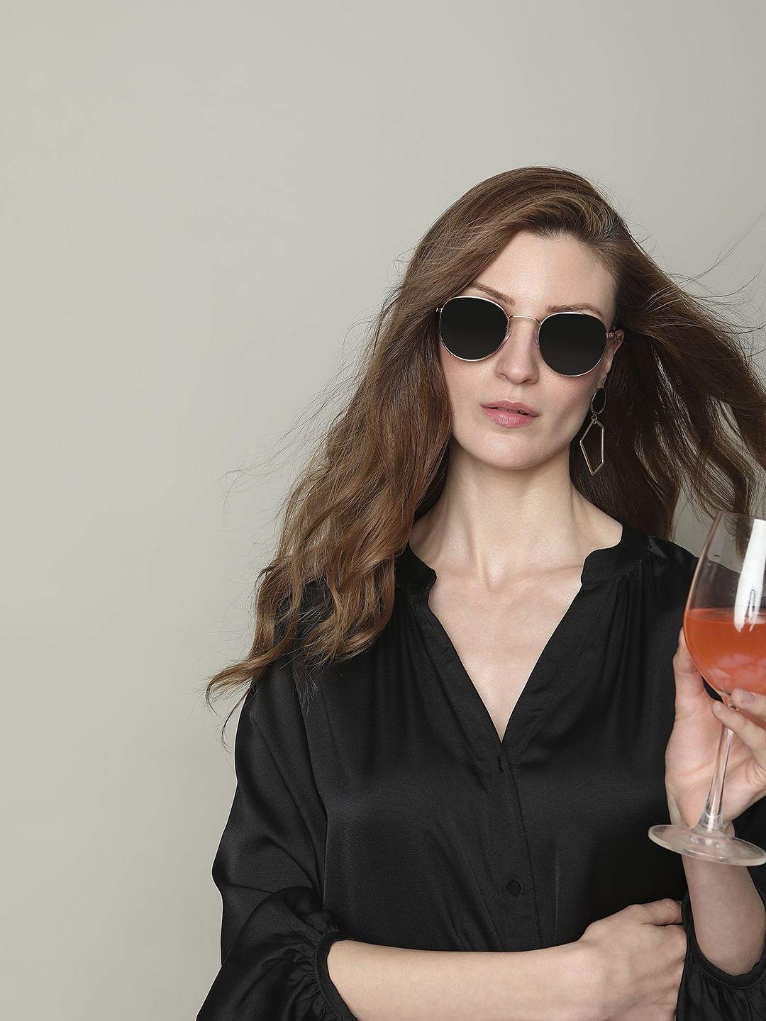 Golden Aviator Sunglasses