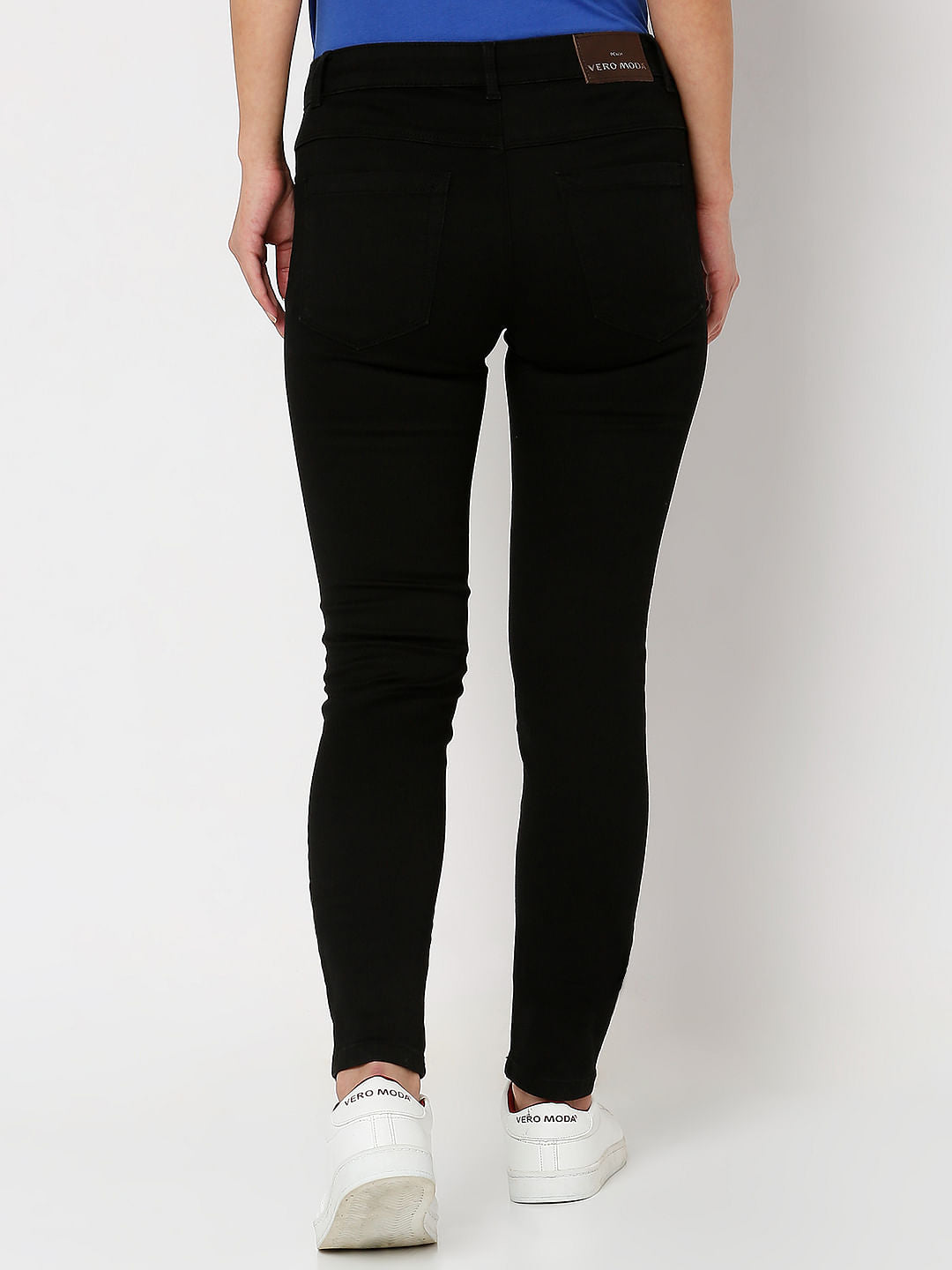 Black Mid Rise Wendy Skinny Jeans