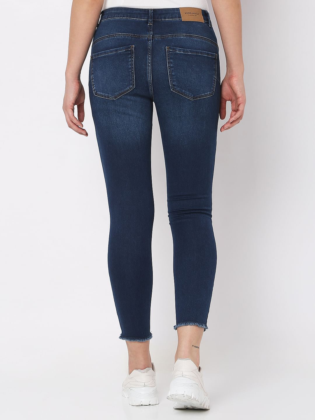 Blue Mid Rise Pushup Wendy Skinny Jeans