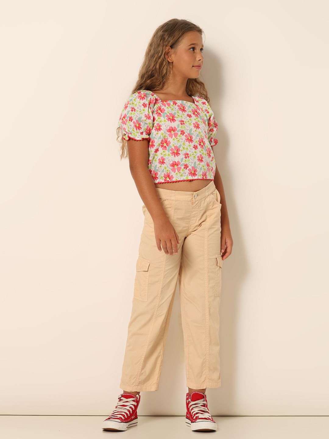 Girls Pink Floral Top