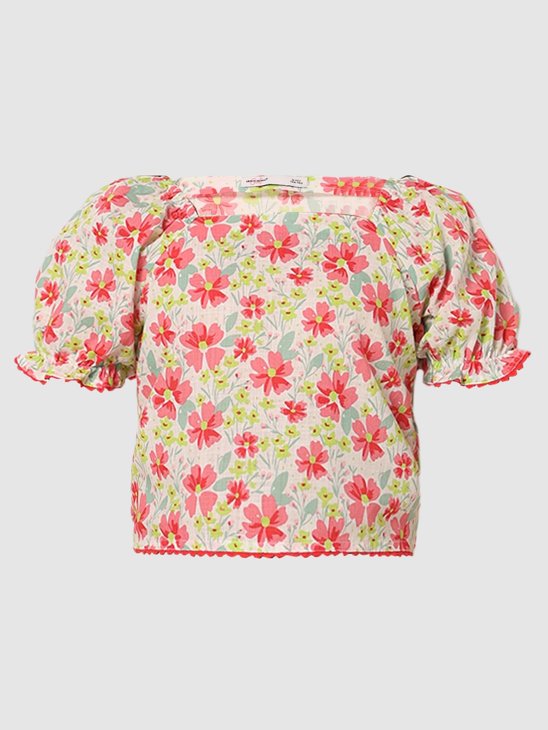 Girls Pink Floral Top