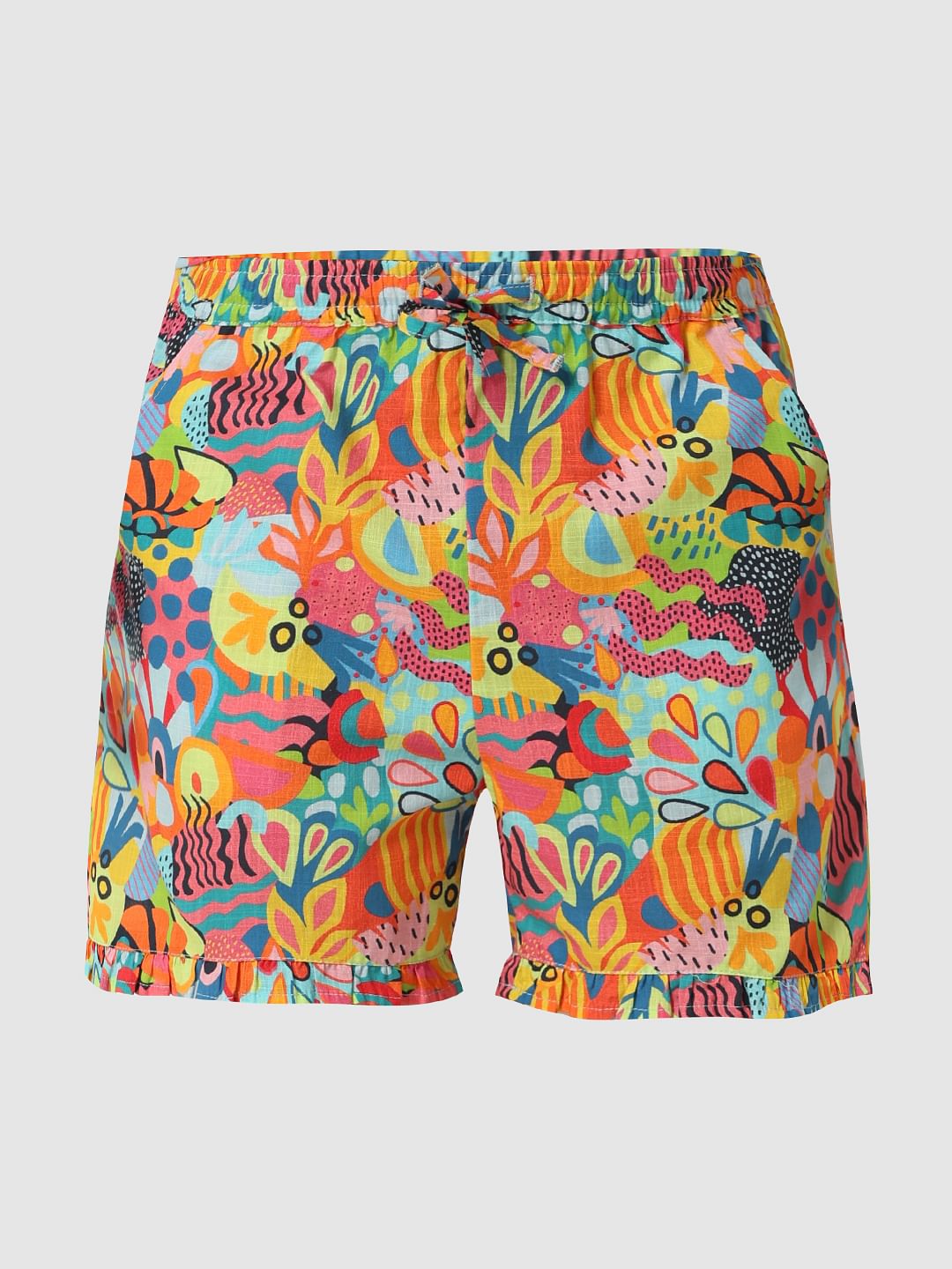 Multi-Colour Printed Co-Ord Set Shorts