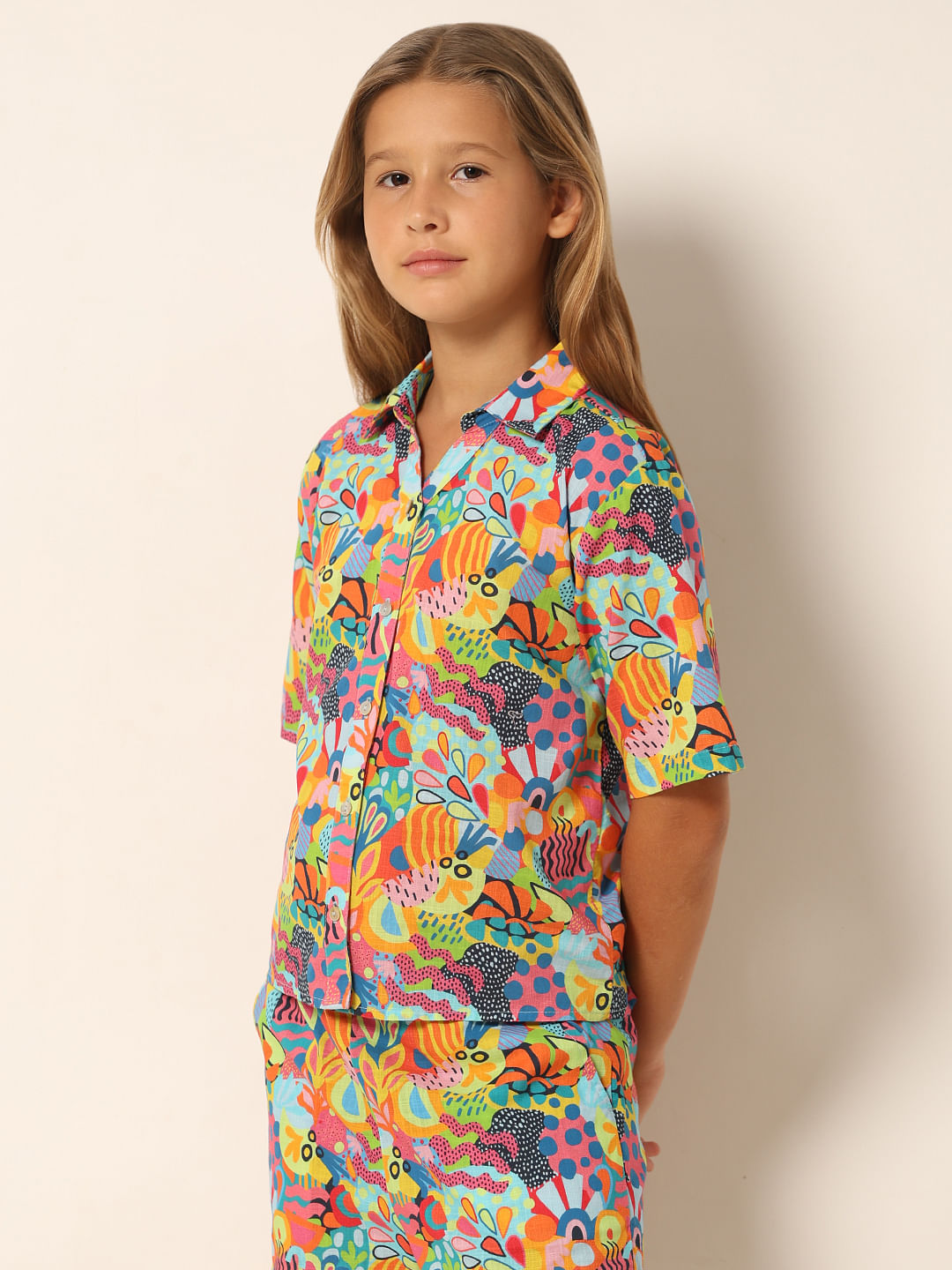 Multi-Colour Printed Co-Ord Set Shirt