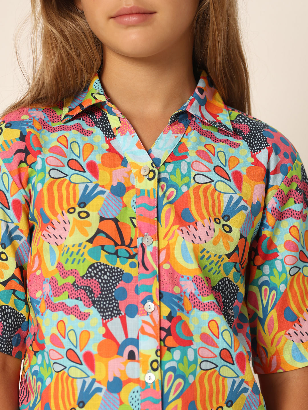 Multi-Colour Printed Co-Ord Set Shirt