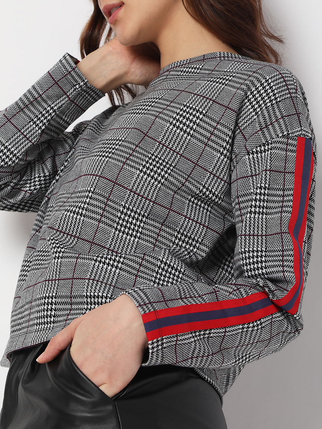 Grey Check Co-Ord Sweatshirt