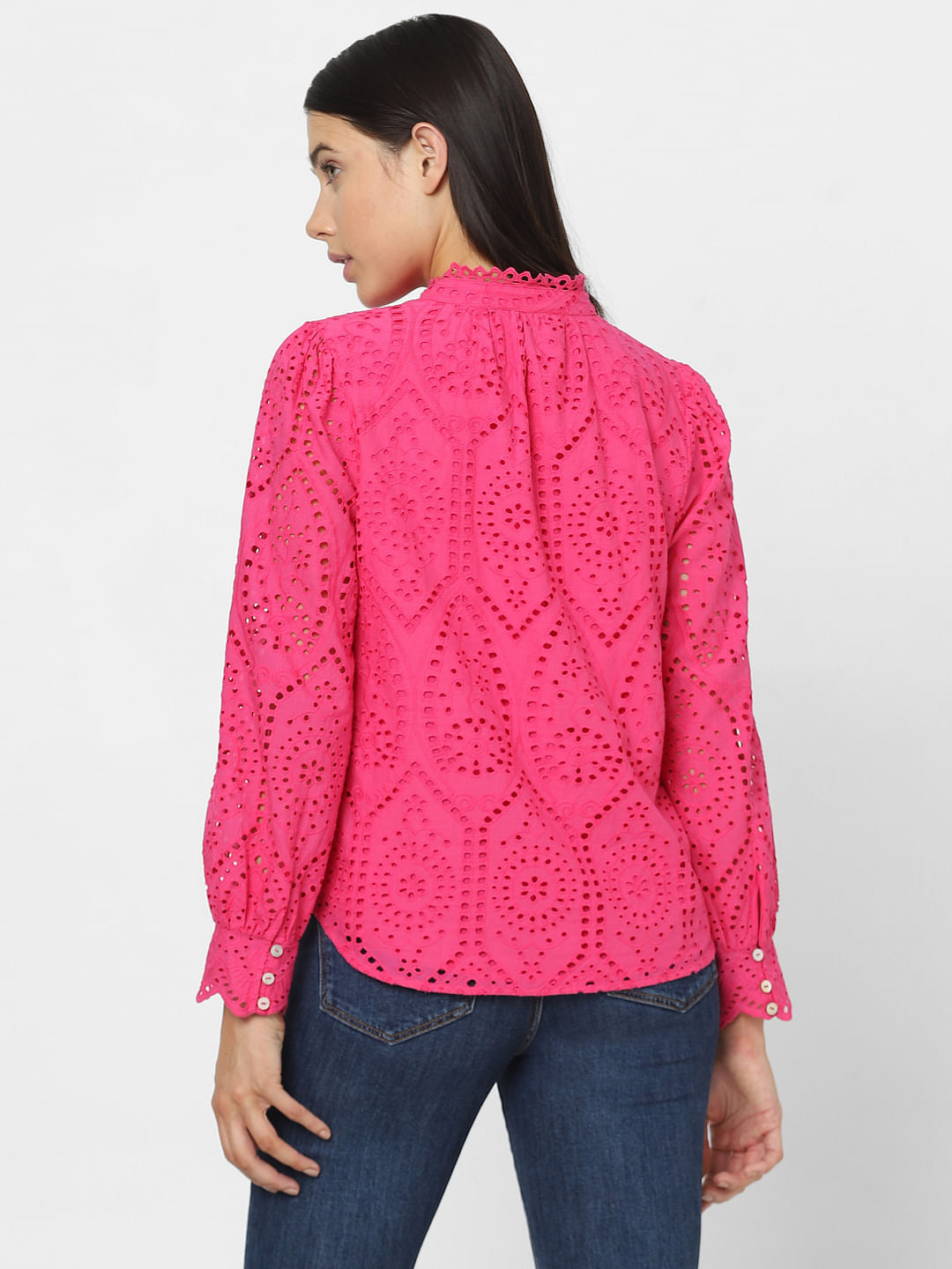 Pink Lace Cotton Top