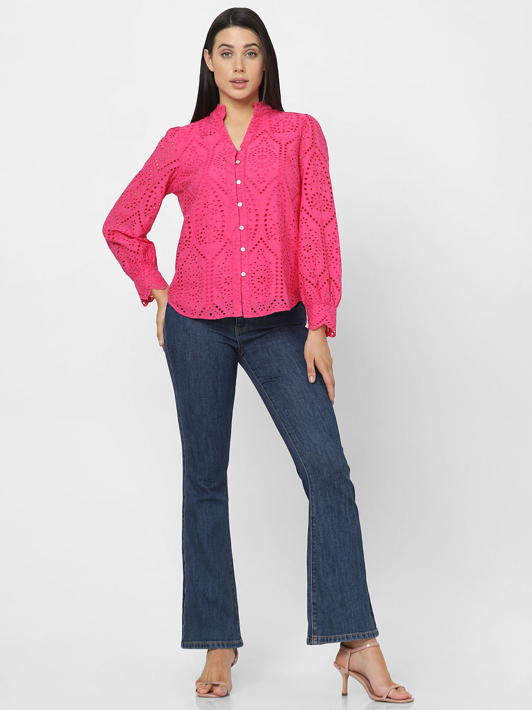 Pink Lace Cotton Top