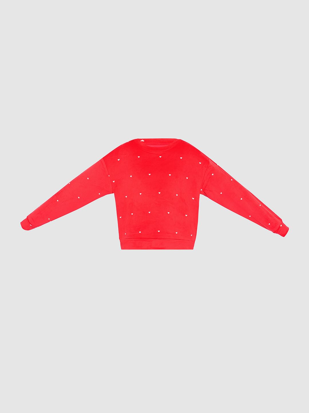 Girls Red Velvet Co-Ord Set Top