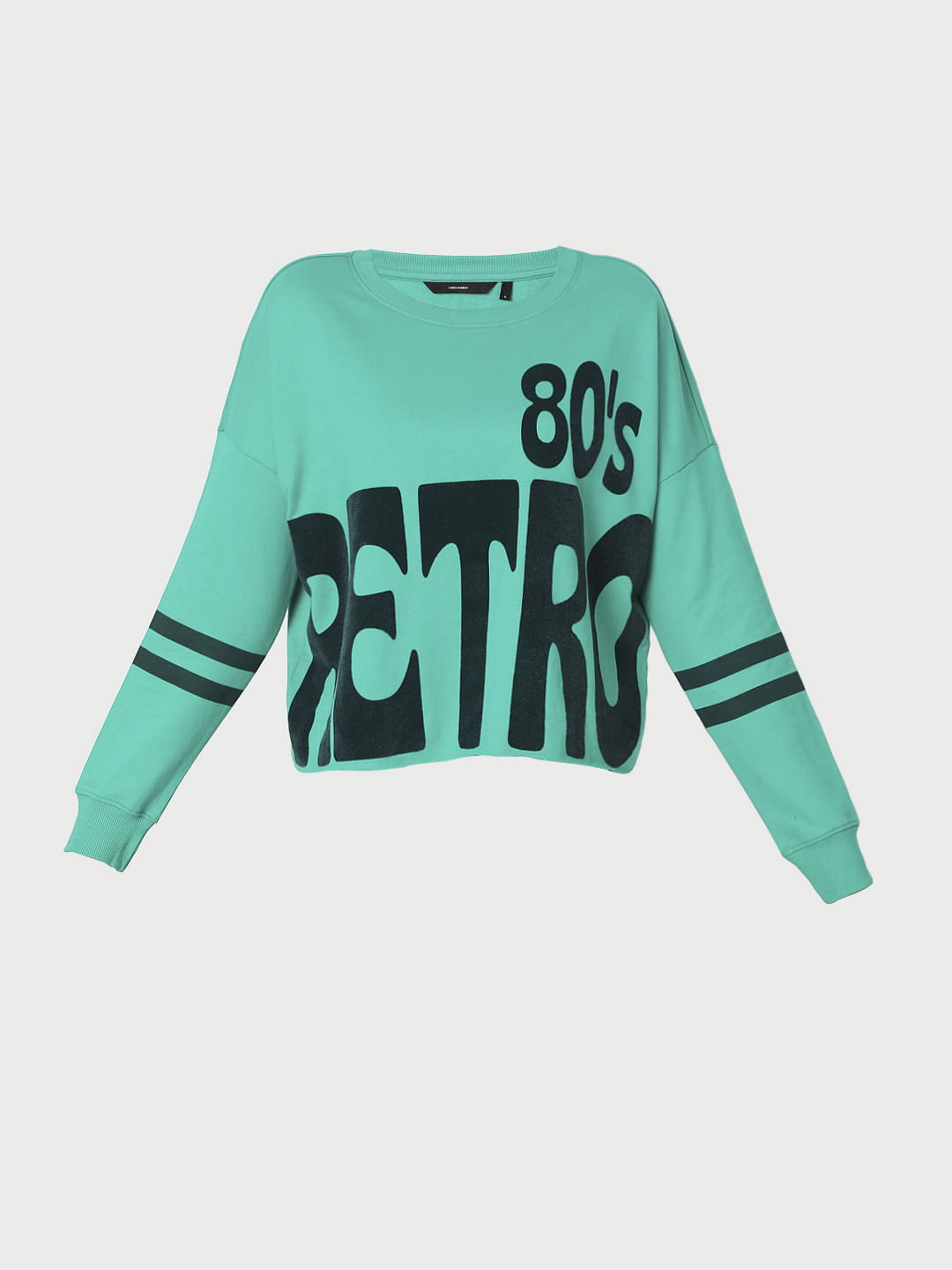 Green Graphic Print Sweatshirt