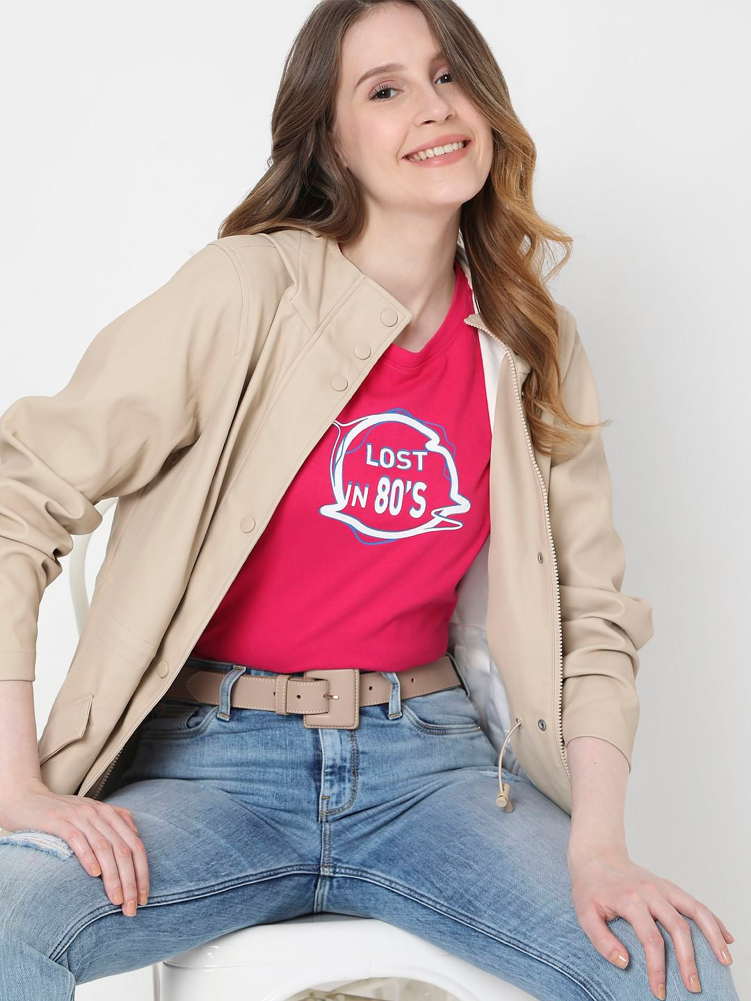 Pink Graphic Print T-Shirt