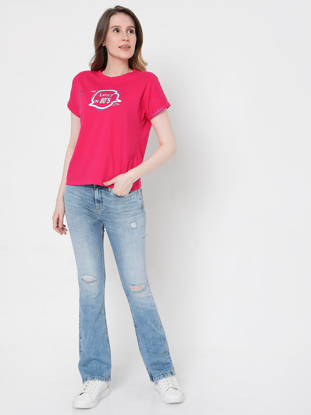 Pink Graphic Print T-Shirt