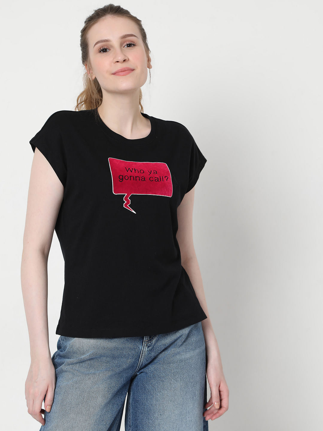 Black Graphic Print T-Shirt