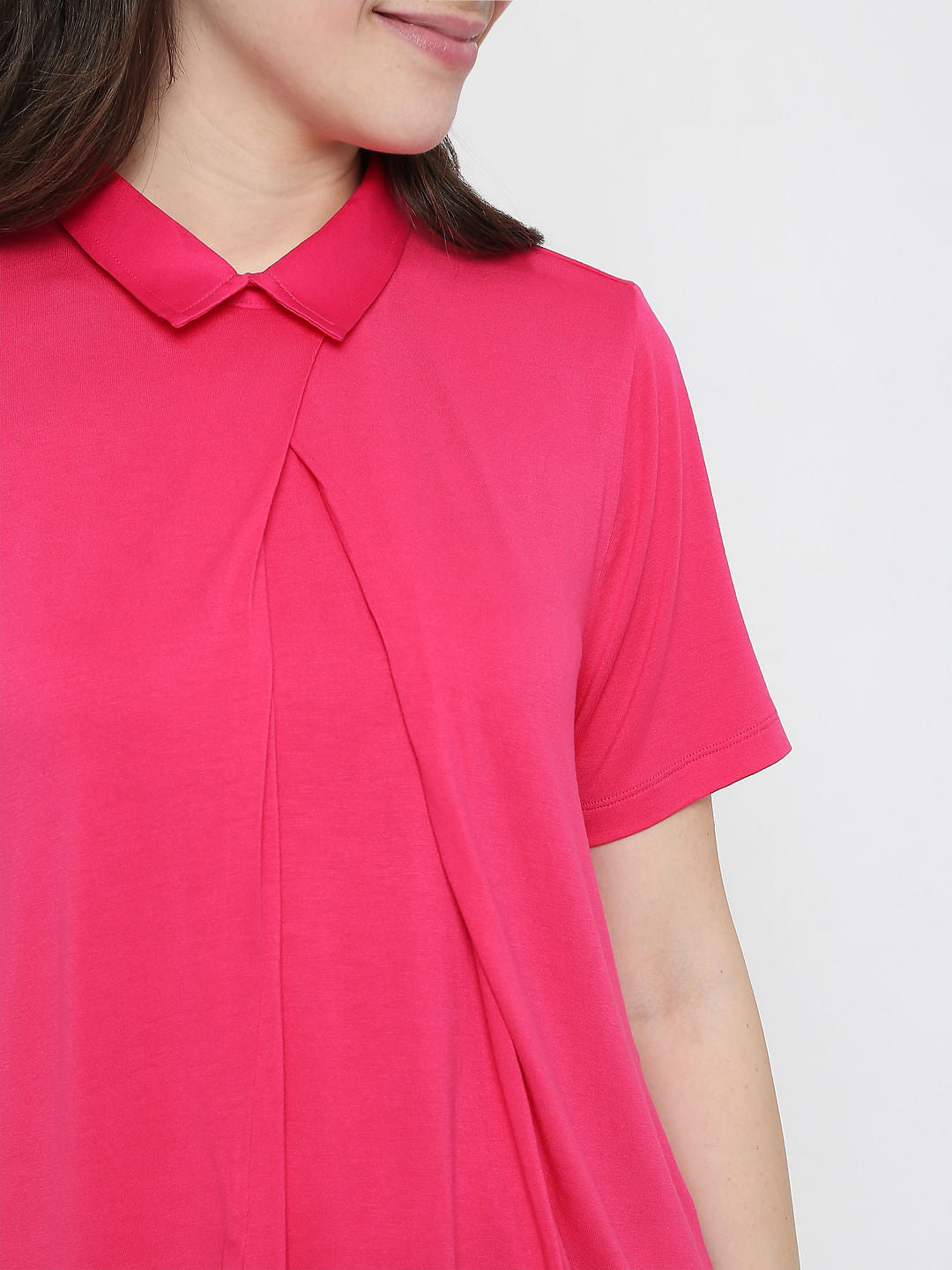 Pink Collared Top