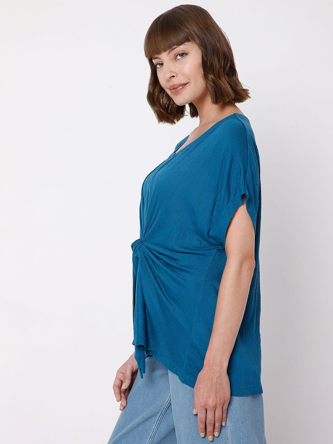 Blue Twisted Top