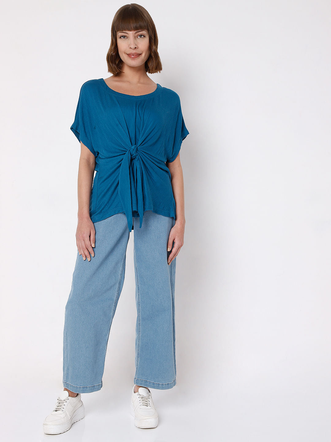 Blue Twisted Top
