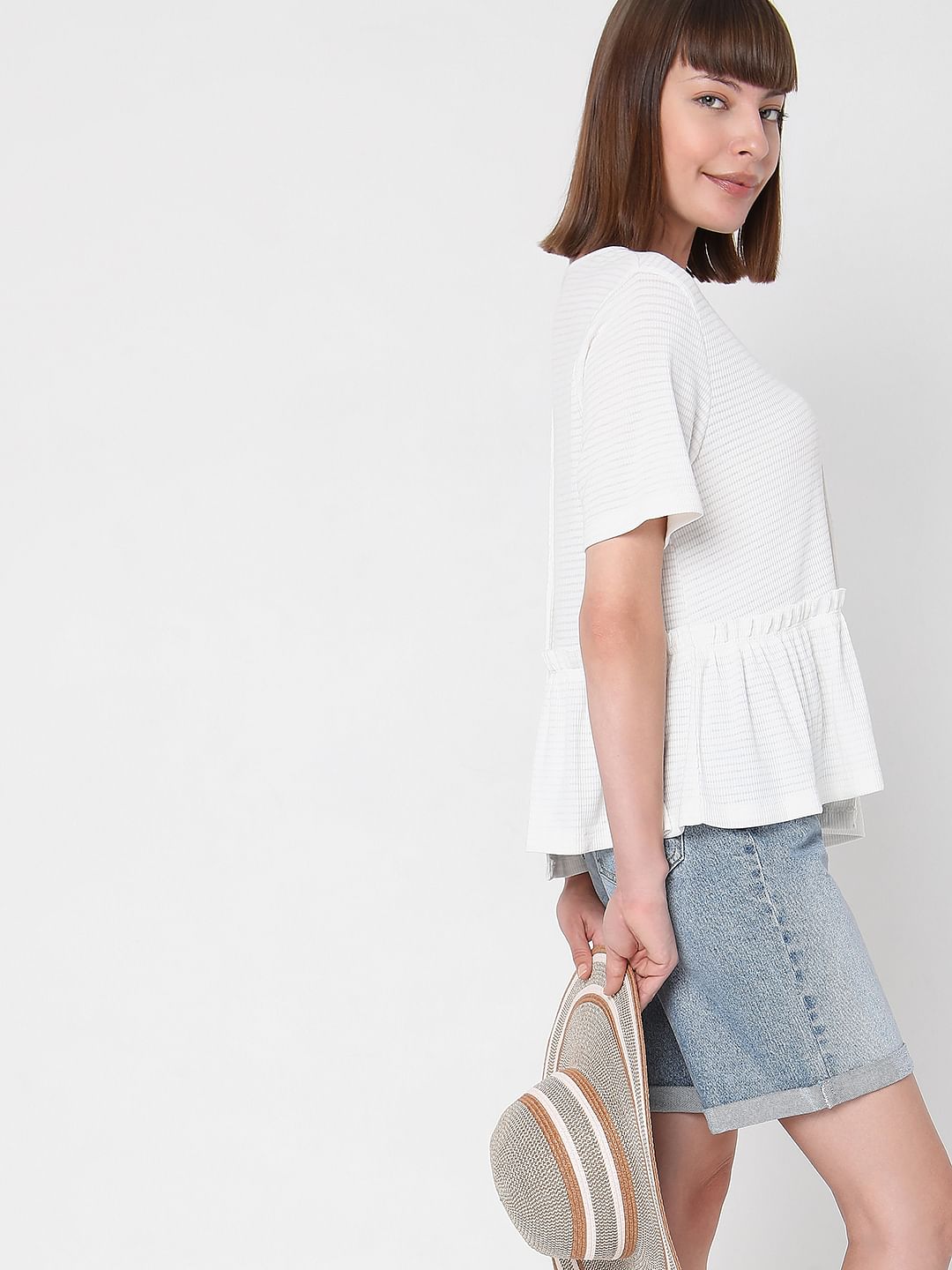 White Textured T-Shirt