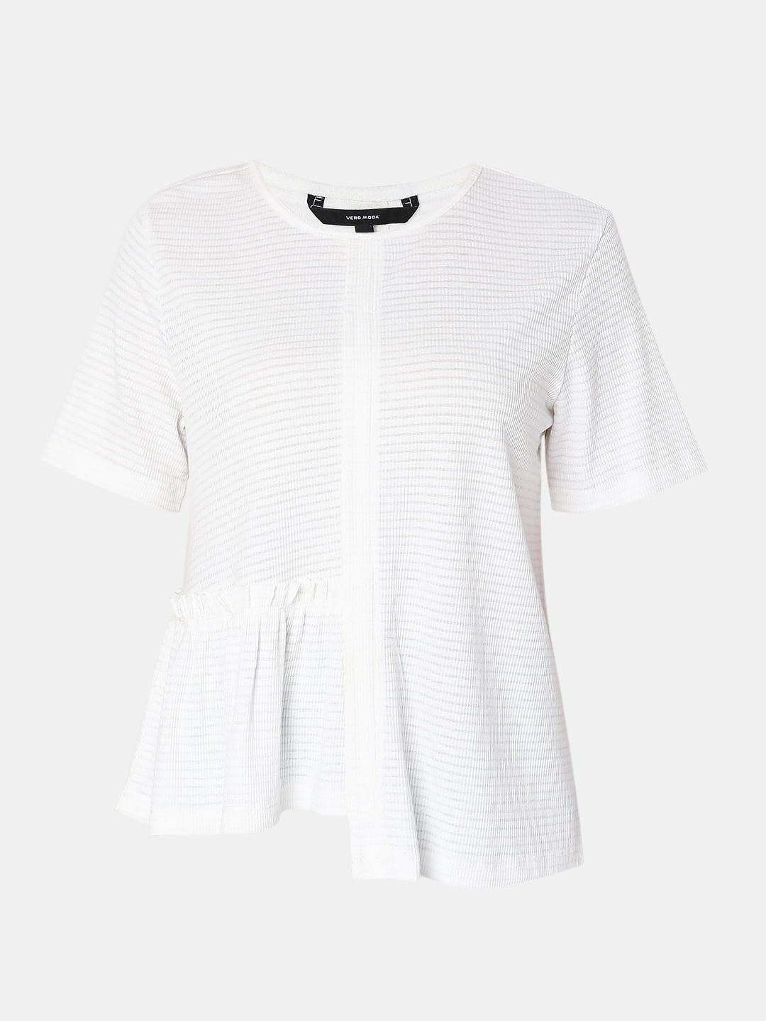 White Textured T-Shirt