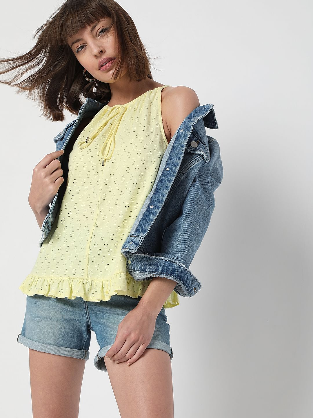 Yellow Halter Neck Top