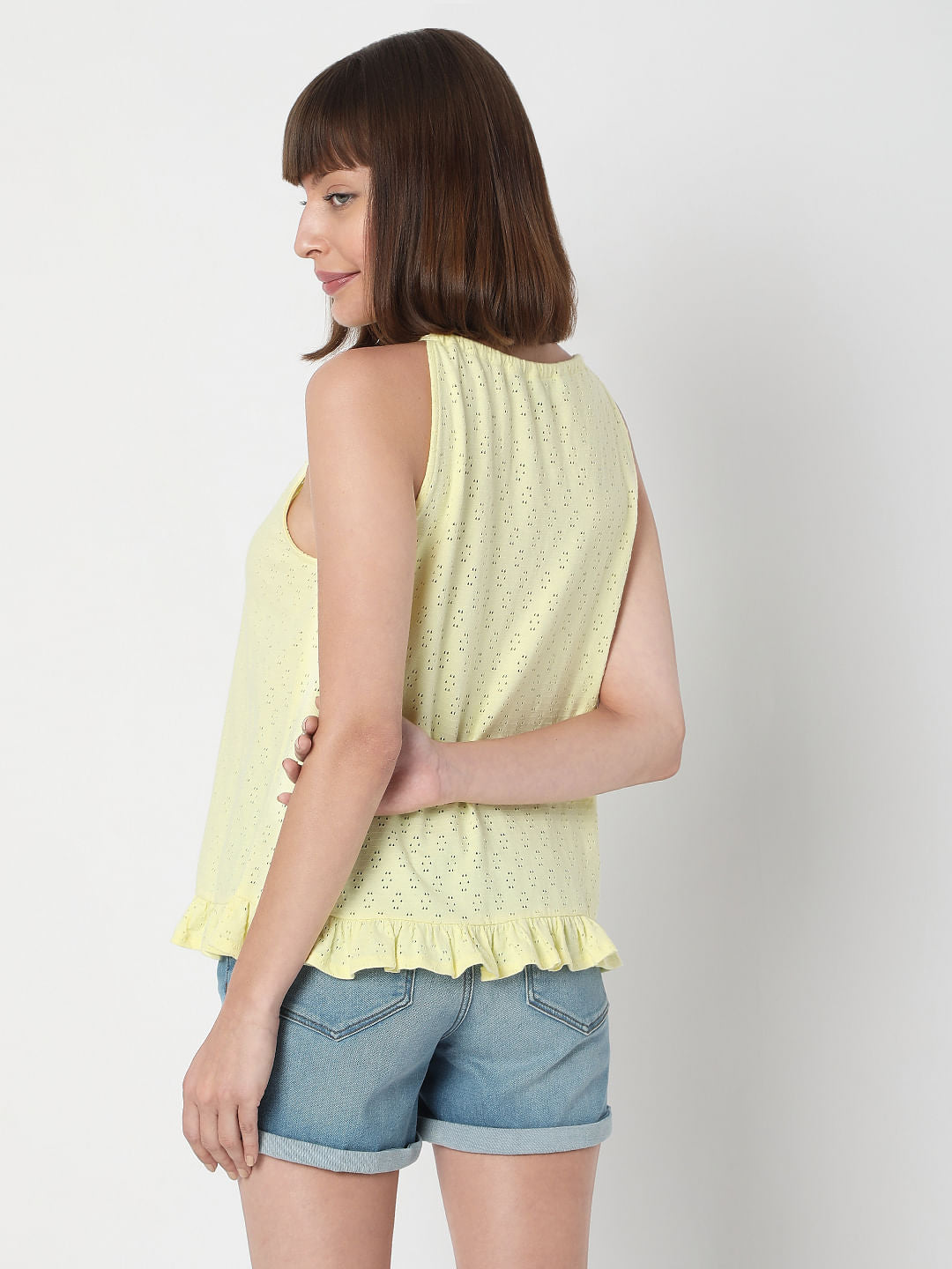 Yellow Halter Neck Top