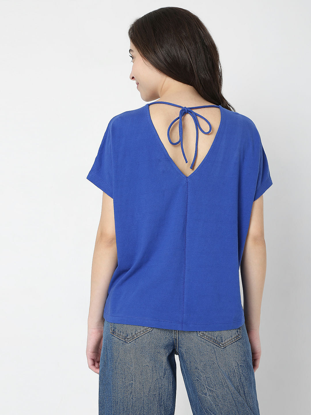Blue Drop Shoulder T-Shirt