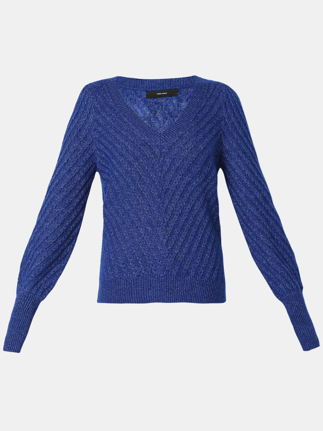 Blue V-Neck Sweater