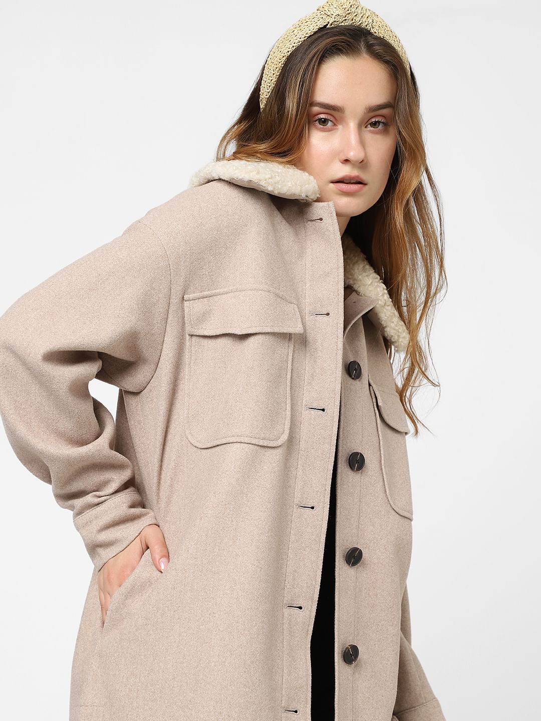 Beige Midi Coat