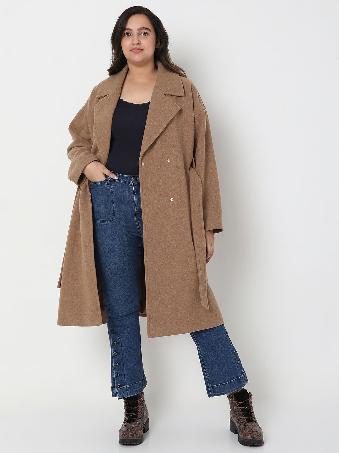 Curve Brown Long Coat