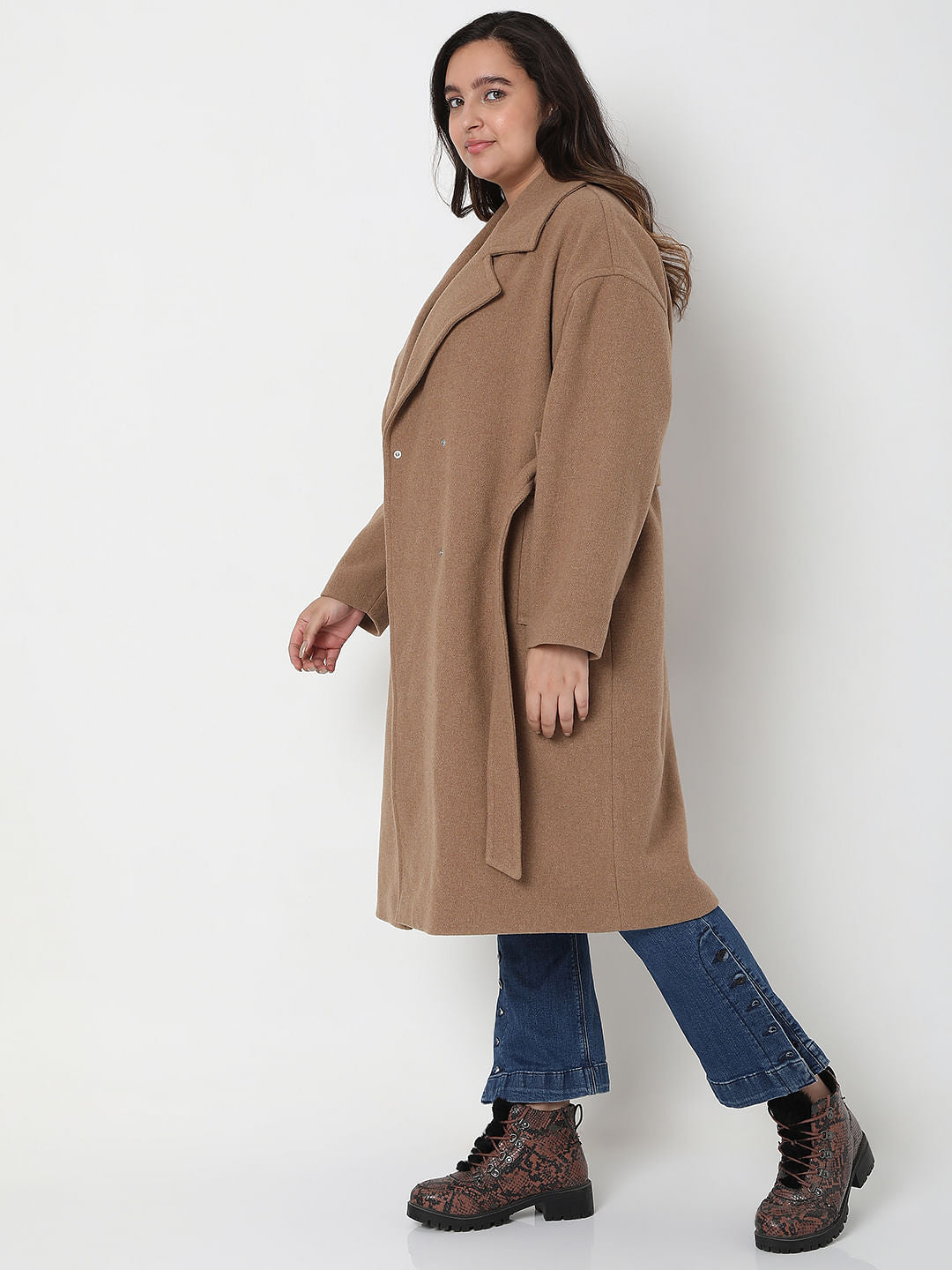 Curve Brown Long Coat