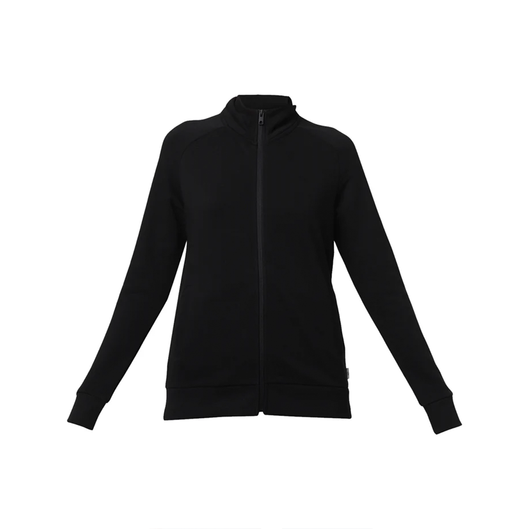 Black High Neck Zip-Up Jacket