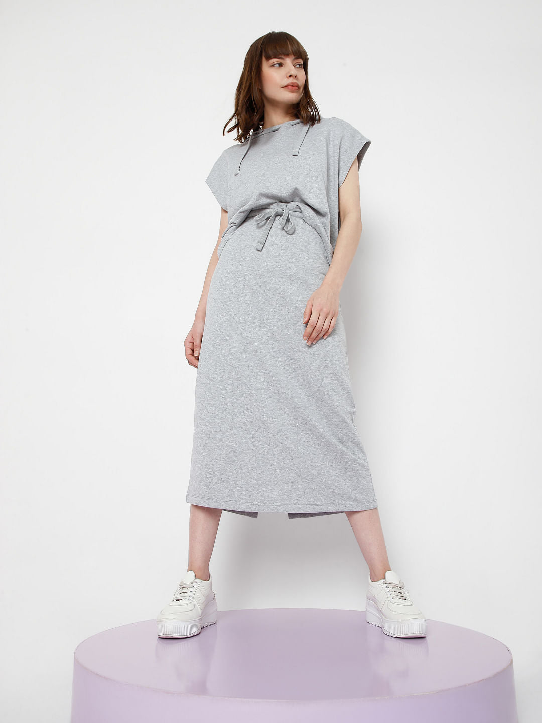 Grey Midi Co-Ord Skirt