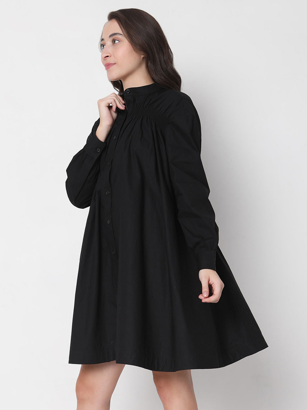 Black Button Down Dress