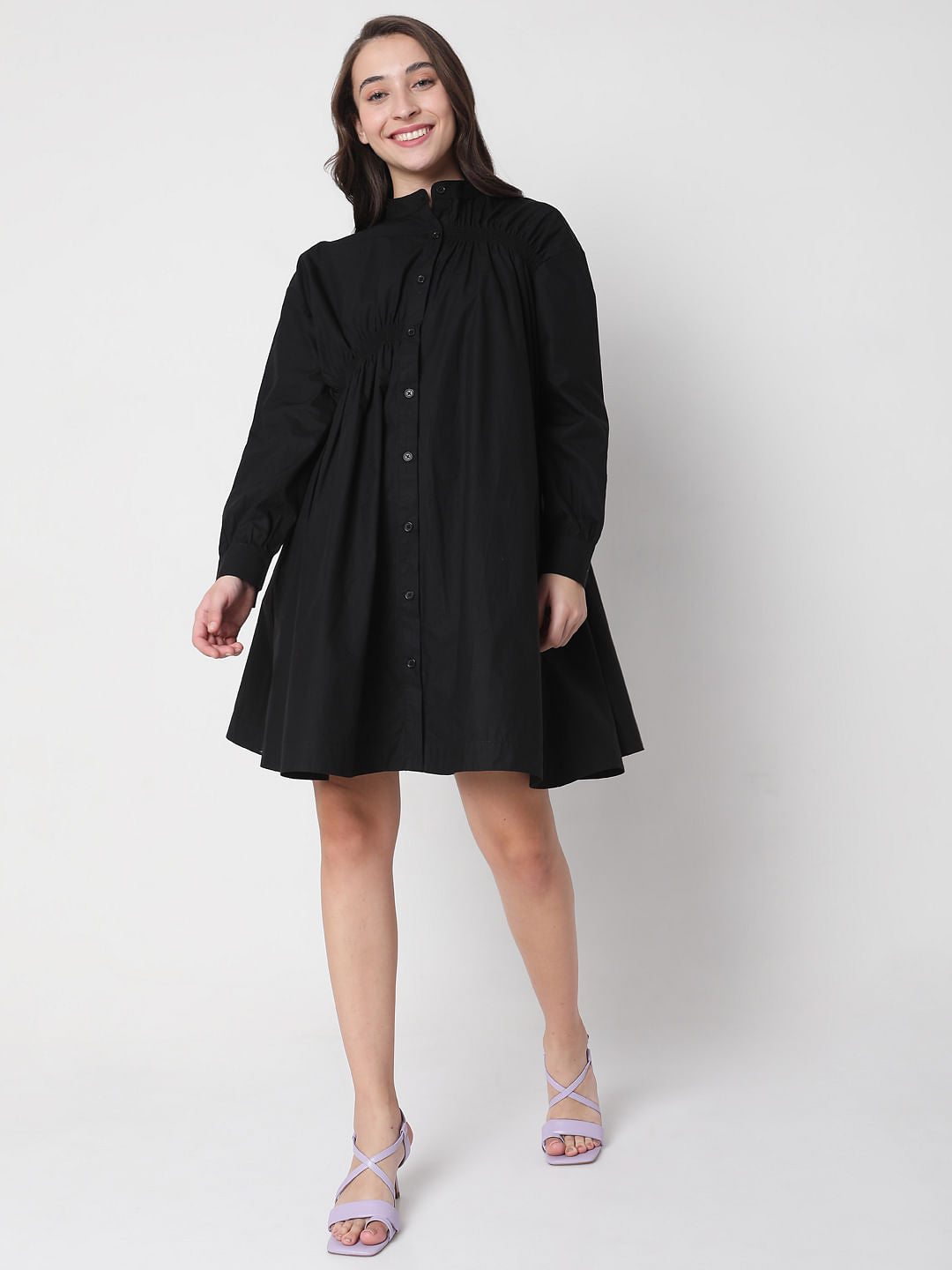 Black Button Down Dress