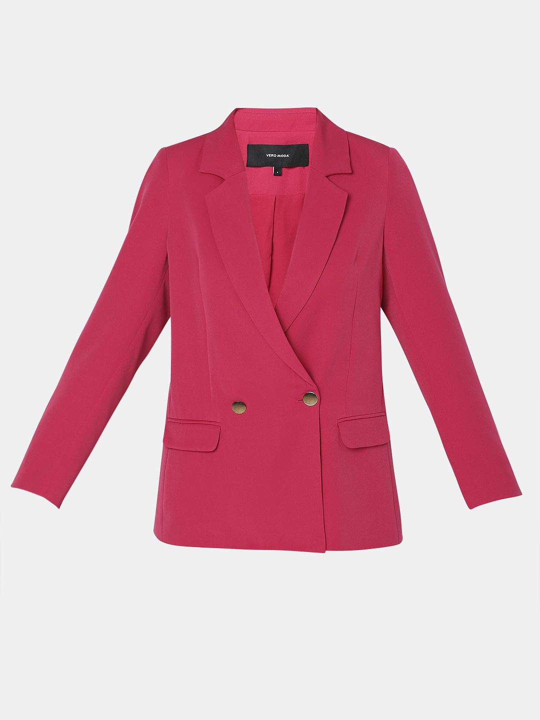 Pink Double Breasted Co-Ord Set Blazer