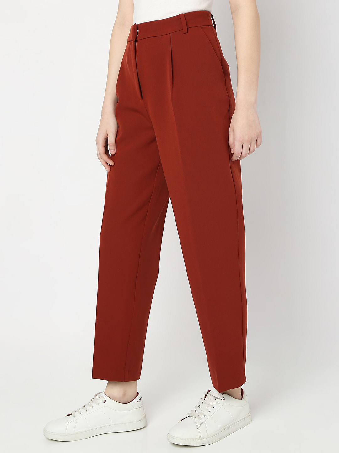Brown Co-Ord Set Straight Fit Pants