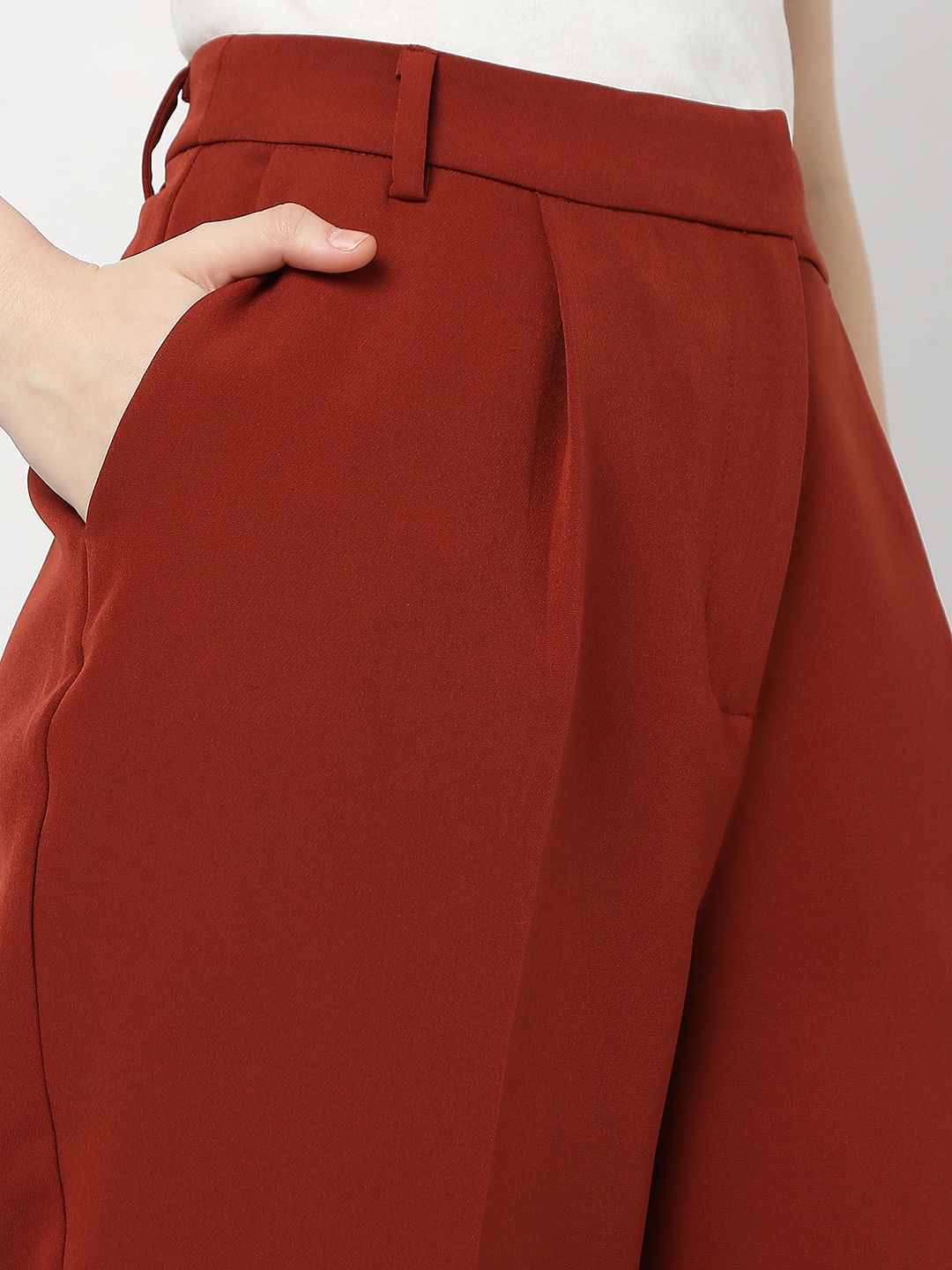 Brown Co-Ord Set Straight Fit Pants