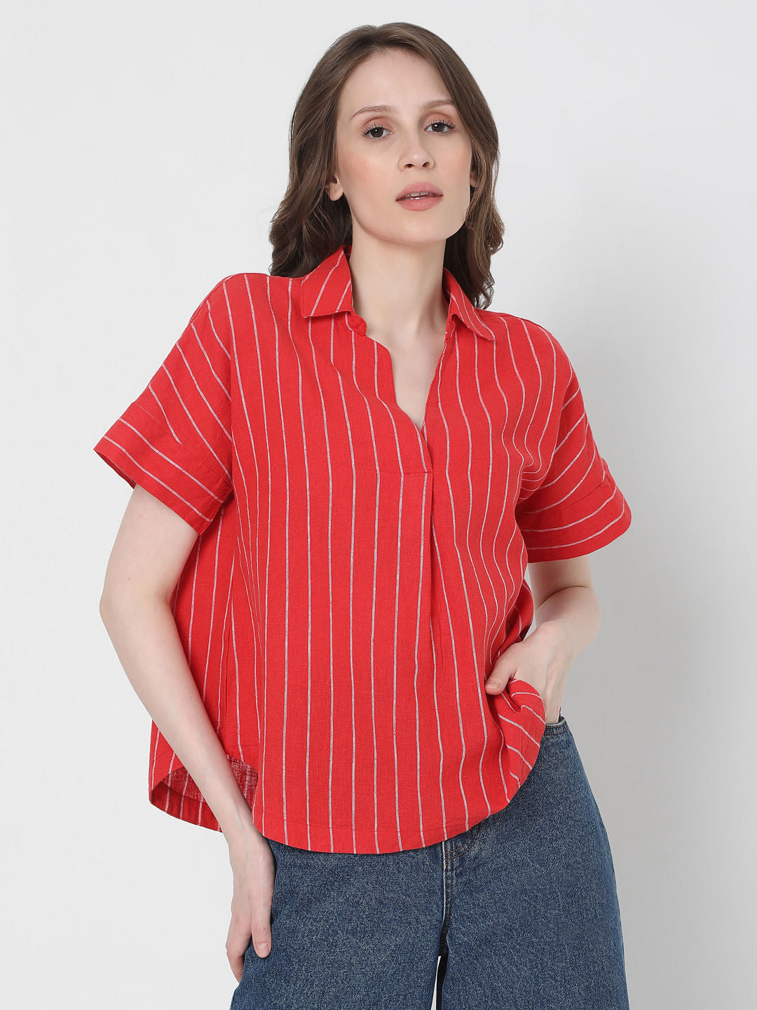 Red Striped Top