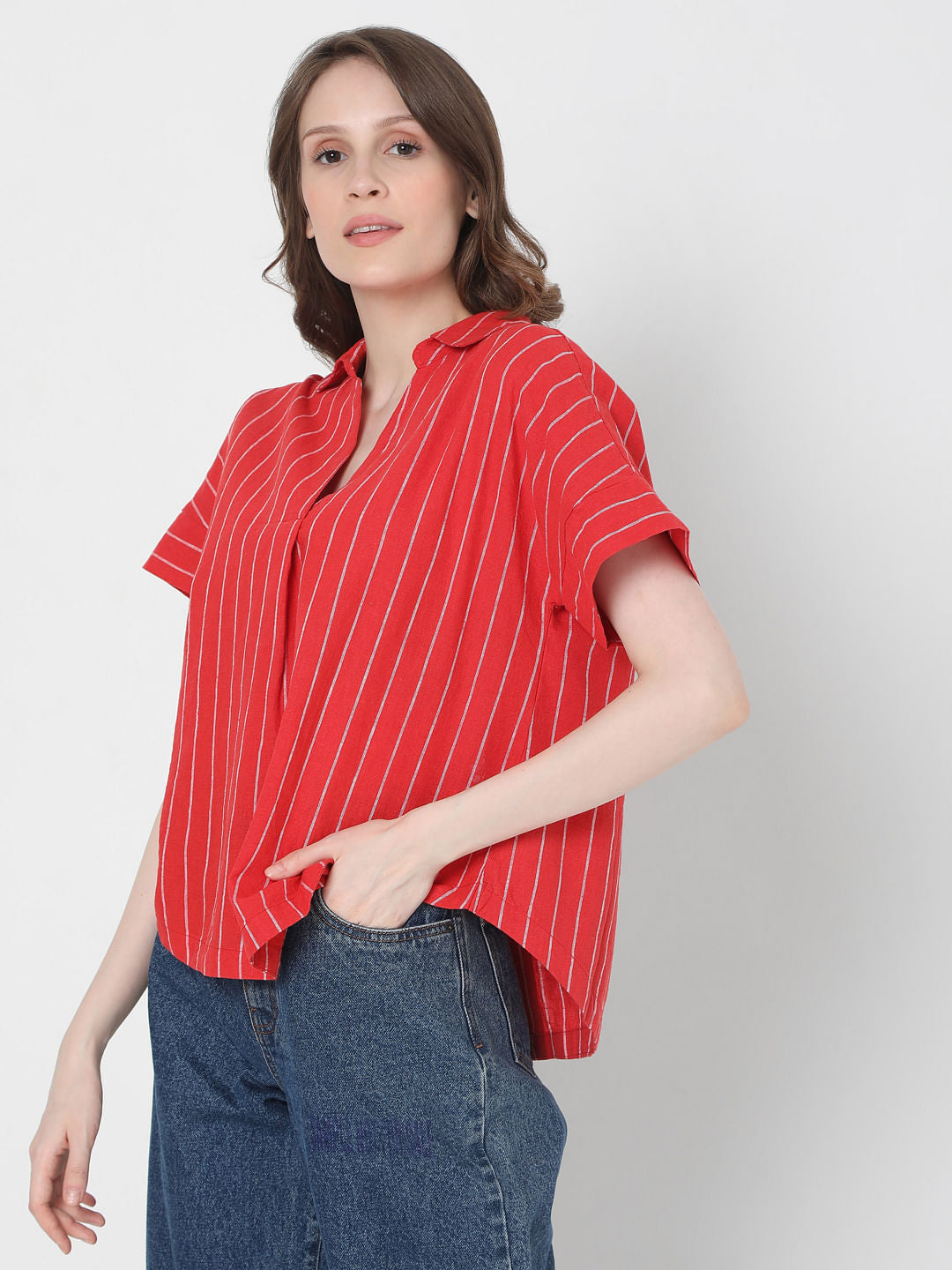 Red Striped Top