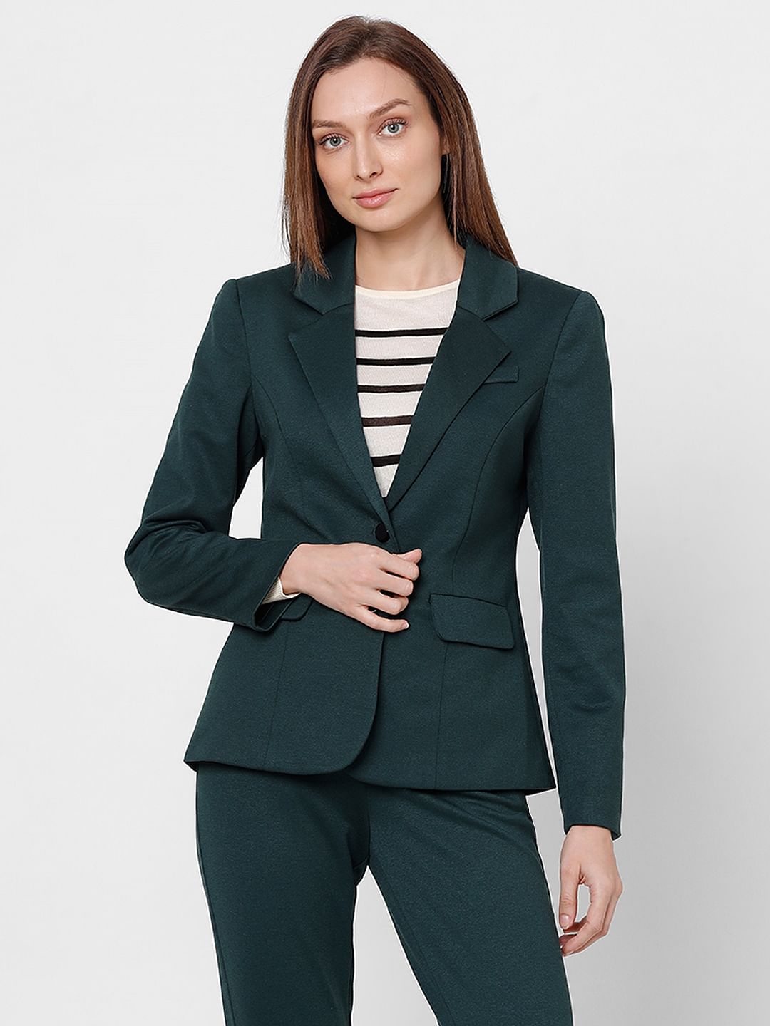 Dark Green Tailored Blazer