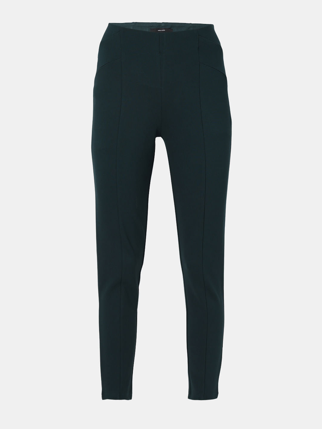 Bottle Green High Rise Skinny Jeggings