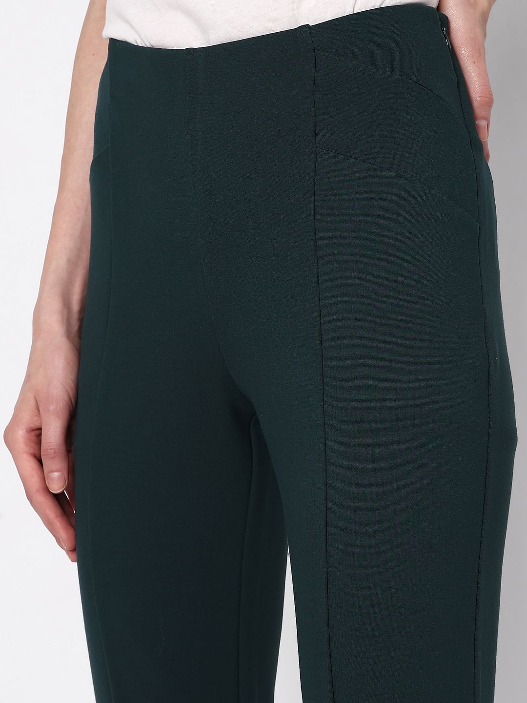 Bottle Green High Rise Skinny Jeggings