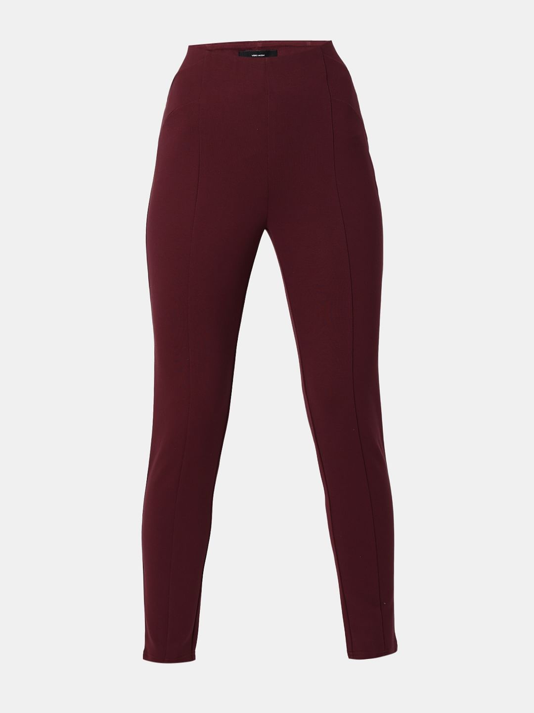 Maroon High Rise Skinny Jeggings