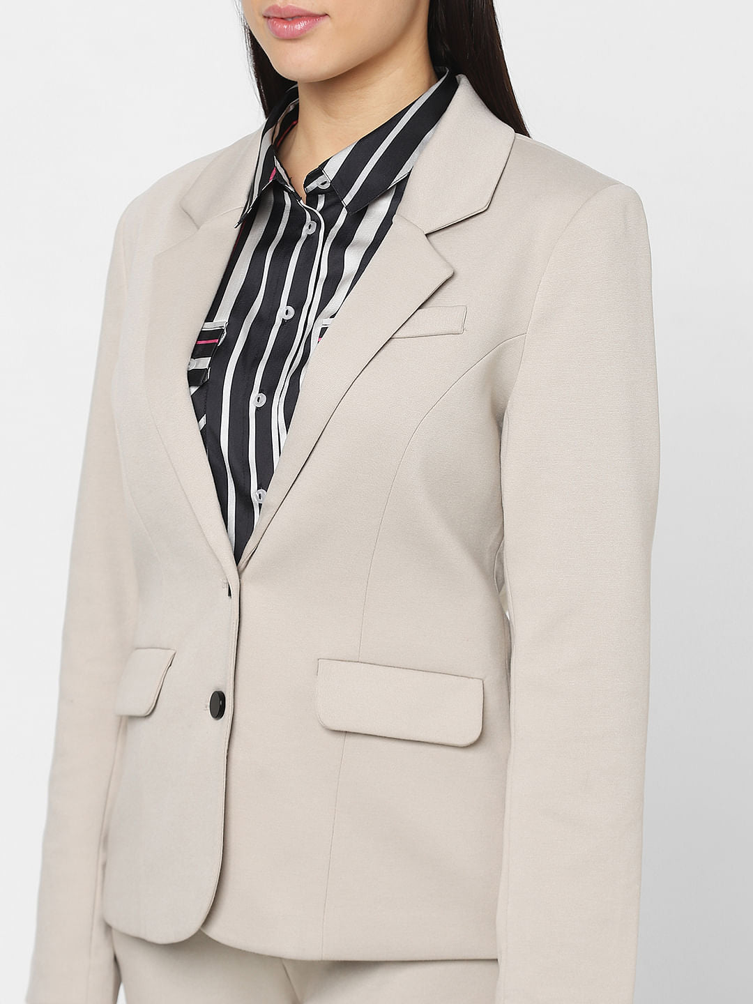 Beige Tailored Blazer