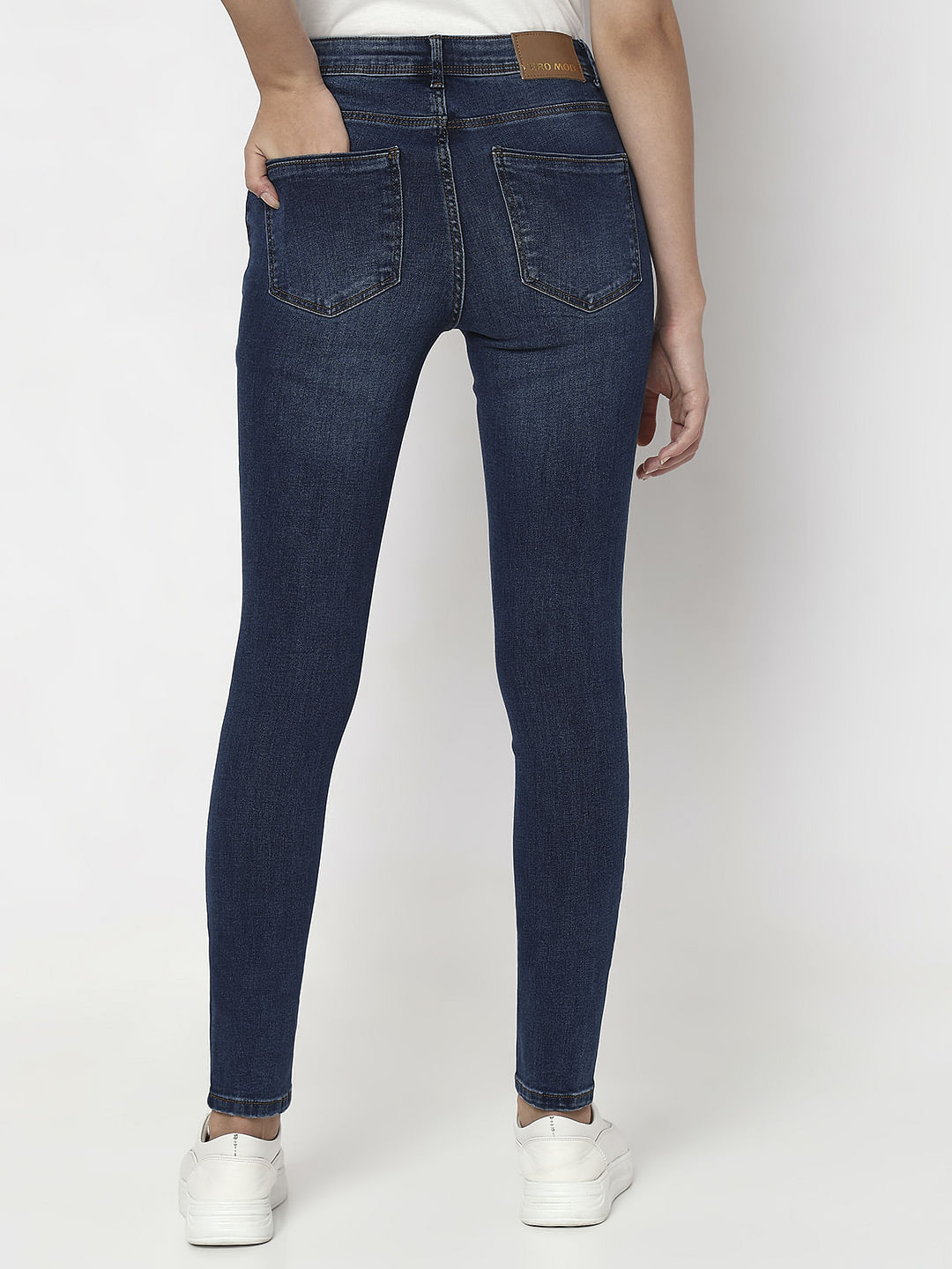 Blue Mid Rise Wendy Skinny Fit Jeans