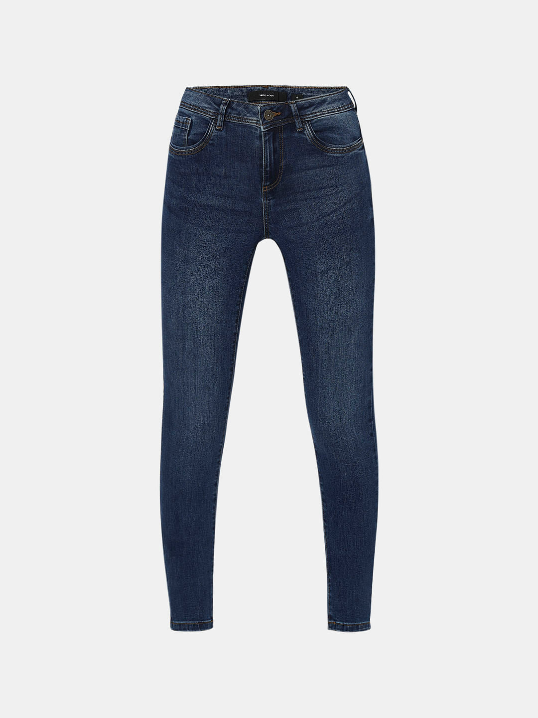 Blue Mid Rise Wendy Skinny Fit Jeans