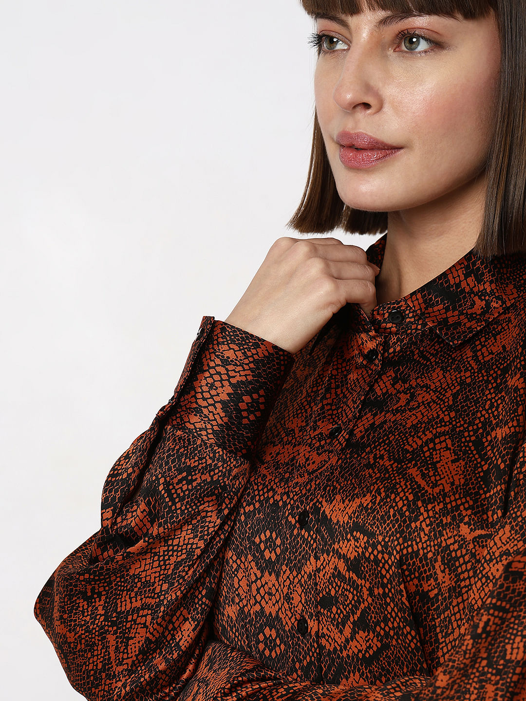 Brown & Black Animal Print Shirt