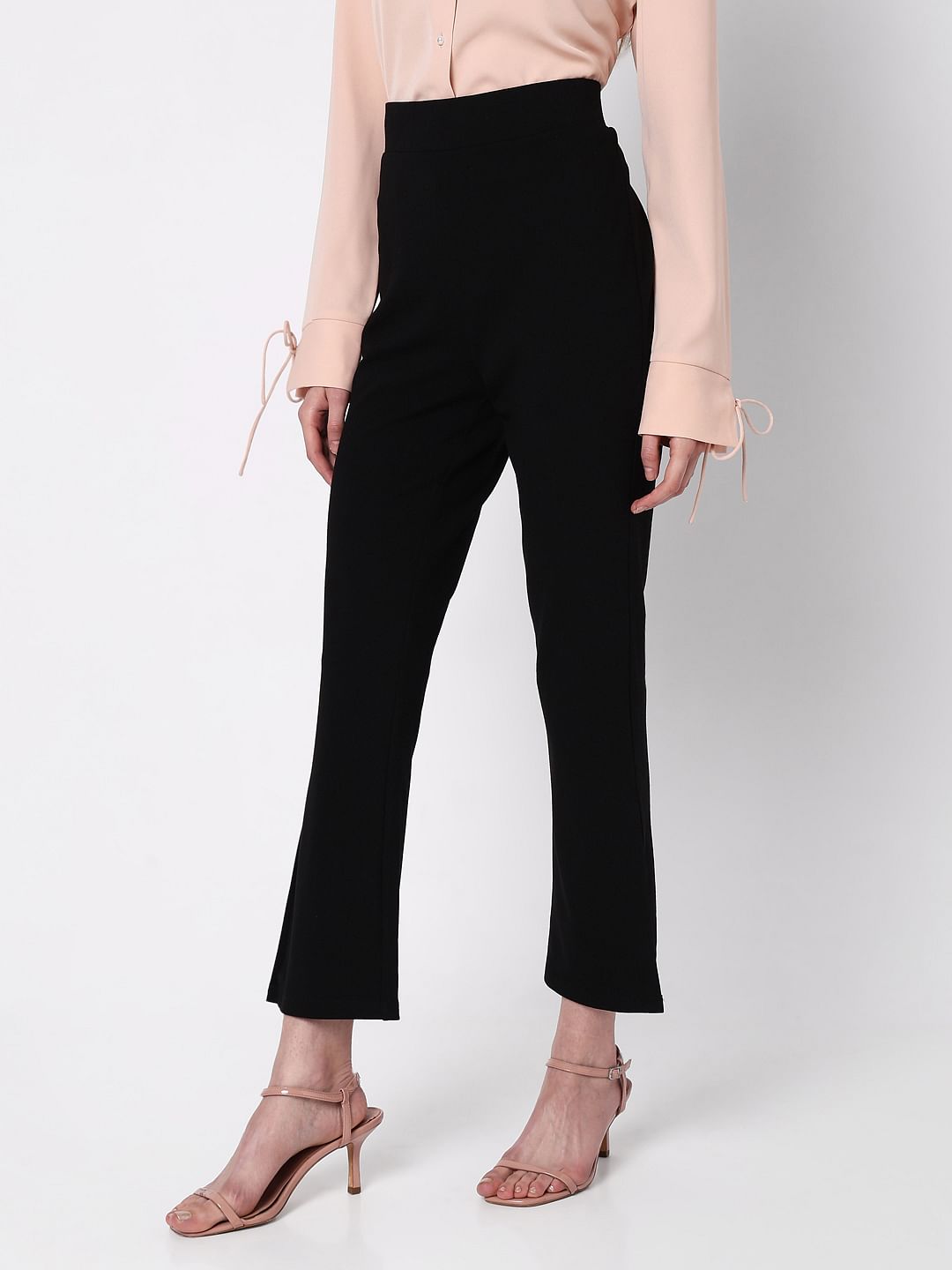 Black High Rise Bootcut Pants