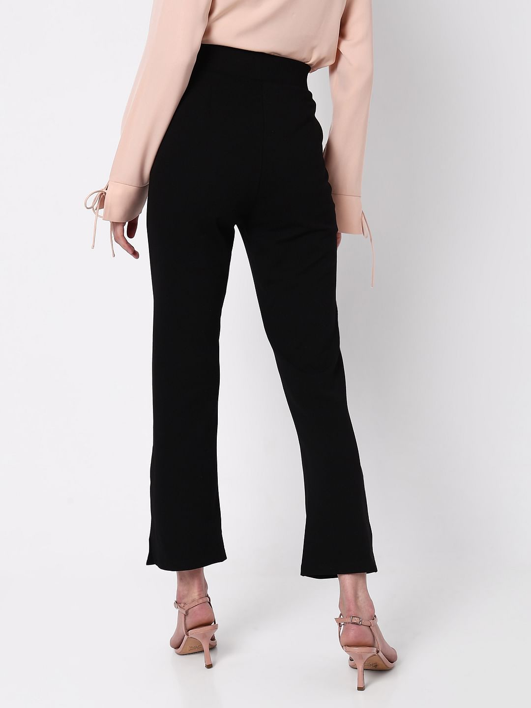Black High Rise Bootcut Pants