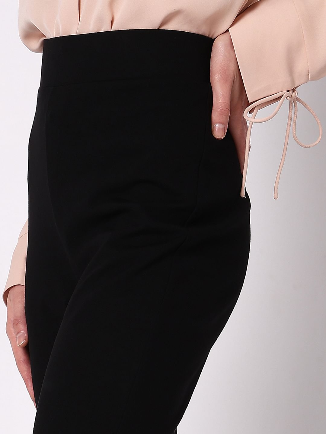 Black High Rise Bootcut Pants